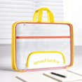 thumbnail image 5 of Large Capacity Mesh Zipper File Bag Portable Handheld Document Organizer Transparent Storage Pouch Subject Classification Folder Durable Waterproof Bag For Office School Travel Use, 5 of 5