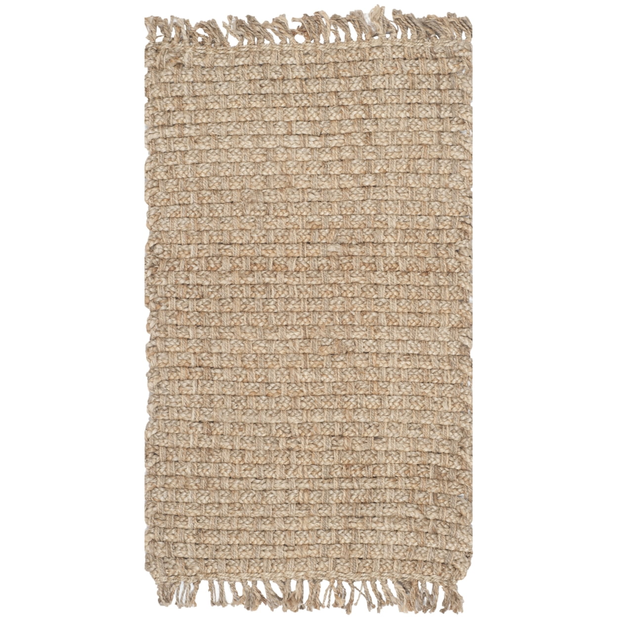 SAFAVIEH Natural Fiber Eason Braided Jute Area Rug, Natural, 4' x 6'