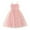 Pink, variant on Girls Daisy Mesh Dress Mid-Length Sleeveless Square Neck Toddler Tied Strap Layered Tulle Summer Beach Outfits