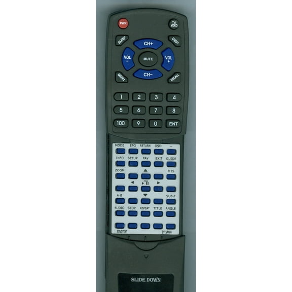 Replacement Remote for SYLVANIA RTSDVD7047, SDVD7047