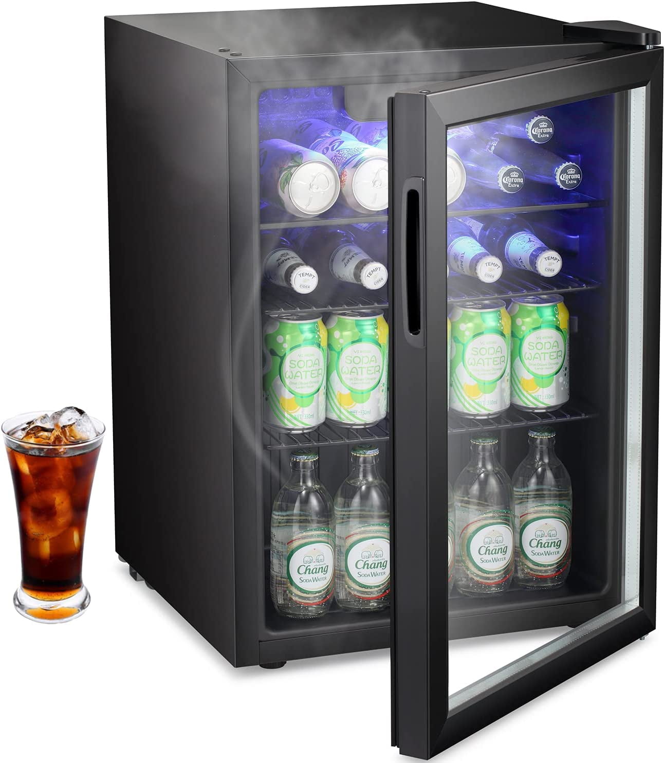 AGLUCKY 2.6 Cu.ft. Mini Fridge with Glass Door & Algeria Ubuy