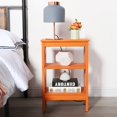 thumbnail image 3 of VECELO Nightstand End Table with 3-tier Storage Shelf for Living Room/Bedroom/Office, Orange, 3 of 7