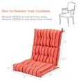 thumbnail image 3 of Costway 22''x44'' High Back Chair Cushion Patio Seating Pad Red and Orange, 3 of 12