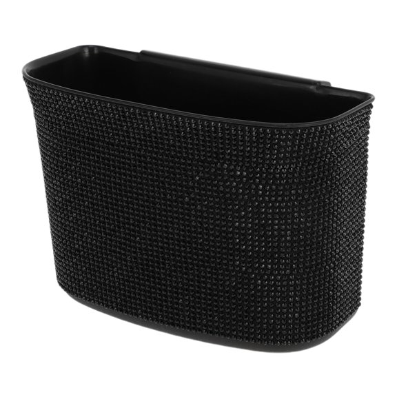Unique Bargains Car Trash Can Portable Car Door Trash Bin Black 1 Pc 7.1" Length 3.2" Width 5.1" Height ABS