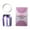 Purple, variant on UDIYO 1 Set Nail Stamp Tool with Nail Scraper Delicate Touch Transparent Head Nail Silicone Template Seal Stamp for Home Use