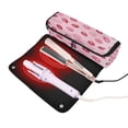thumbnail image 4 of Hair Tools Storage with Heat Resistant Mat- Lipstick Mark Pattern Printed Curling Iron Travel Bag/Flat Iron Case for Women, 4 of 8