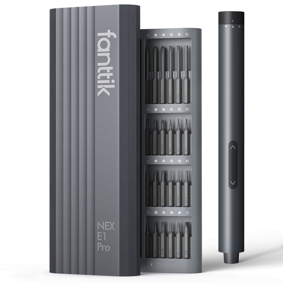 Fanttik E1 Pro 3.7V (Not led) Cordless Electric Screwdriver Kit, 3 N.m Torque with 24 Magnetic Bits, Quick-Charge Battery & Magnetic Holder - Ideal for Electronics Repair (Phones, Laptops, Watches)