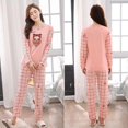 thumbnail image 2 of OUSITAID Pyjama à Imprimé de Dessins Animés pour Femmes et Dames, Mode Printemps et Automne, Pur Coton, Manches Longues, Col Rond, Chandail à Enfiler, Pantalon, Grande Taille, Ensemble de Service à Domicile, 2 of 4
