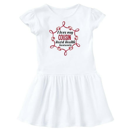 

Inktastic I Love My Cousin Heart Health Awareness Gift Toddler Girl Dress