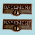thumbnail image 2 of 2 Switch Plate Tags BASEMENT Name Signs Labels Cast Brass Traditional Engraved Wall Light Switch Cover Labels | Renovators Supply, 2 of 2