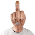 thumbnail image 1 of Halloween Mask, Creepy Fingers Mask Novelty Middle Finger Party Mask Halloween Costume Latex Mask Latex Full Head, Despise The Middle Finger Mask Hall, 1 of 5