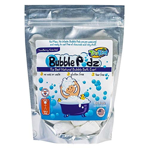 TruKid Bubble Podz, 60Count, Yumberry Kids Bubble Bath for Sensitive