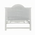 thumbnail image 5 of Auri Full Size Bed, Floral Motifs Arched Headboard, Classic White Wood, 5 of 7