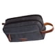 thumbnail image 4 of Neceser de viaje para hombre con compartimentos dobles, organizador de maquillaje cosmético de cuero de lona, kits de afeitado Dopp - Negro, 4 of 8