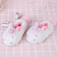 thumbnail image 2 of DSOLE Girls Slippers Toddler Unicorn House Shoes Indoor Outdoor Warm Bedroom Slippers Non-Slip Rubber Sole Big kid 1-2, 2 of 6
