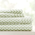 thumbnail image 2 of Linen Market 4 Piece Sheet Set Patterned, Full, Puffed Chevron Sage, 2 of 4