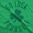 thumbnail image 2 of Mens Go Luck Yourself T Shirt Funny Sarcastic Shamrock Tee Saint Patricks Day Graphic Tees, 2 of 7