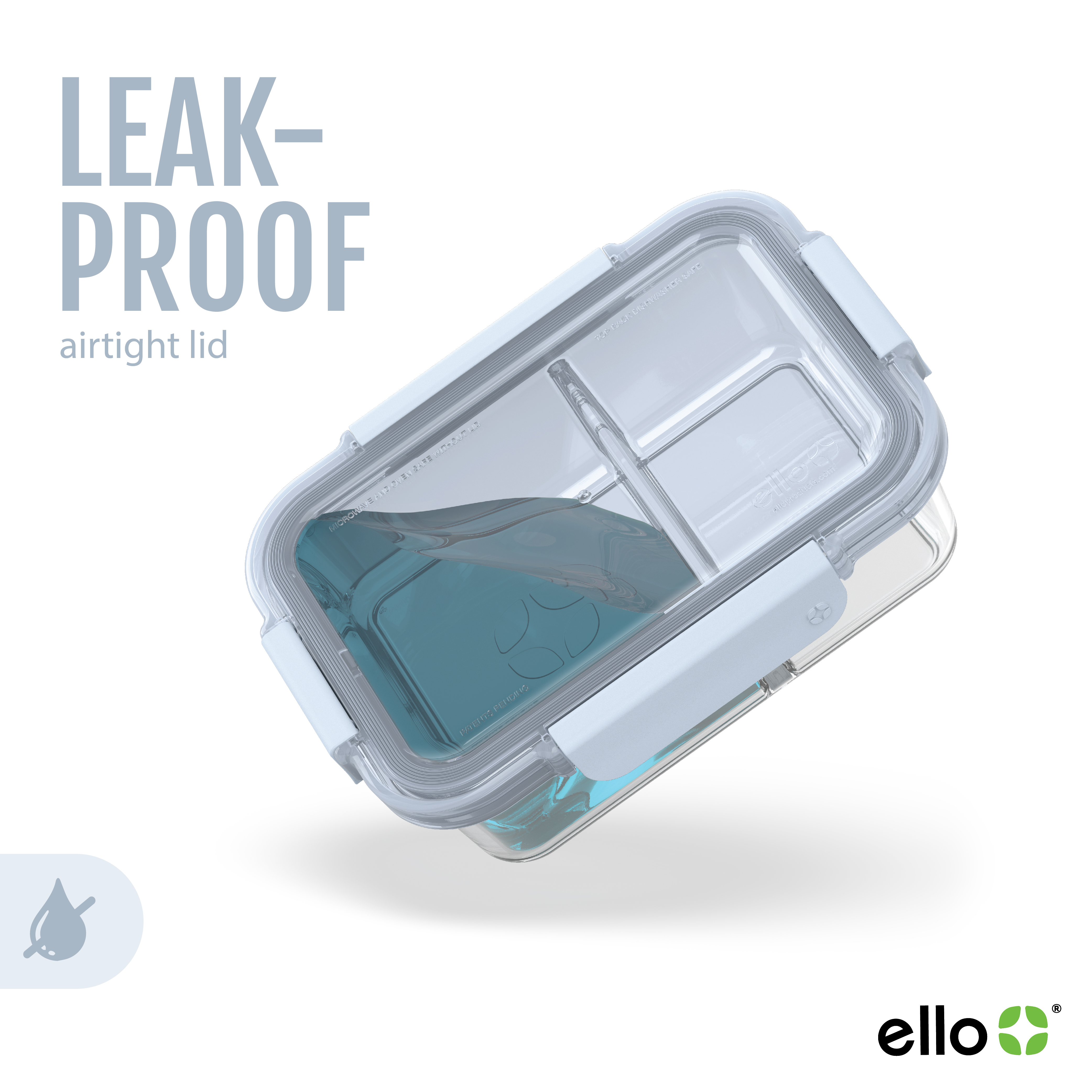 Ello Color Lock 8-Piece Glass Meal Prep Container Set photo 4