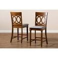 thumbnail image 7 of Baxton Studio Violet Modern and Contemporary Grey Fabric Upholstered and Walnut Brown Finished Wood 2-Piece Counter, 7 of 7