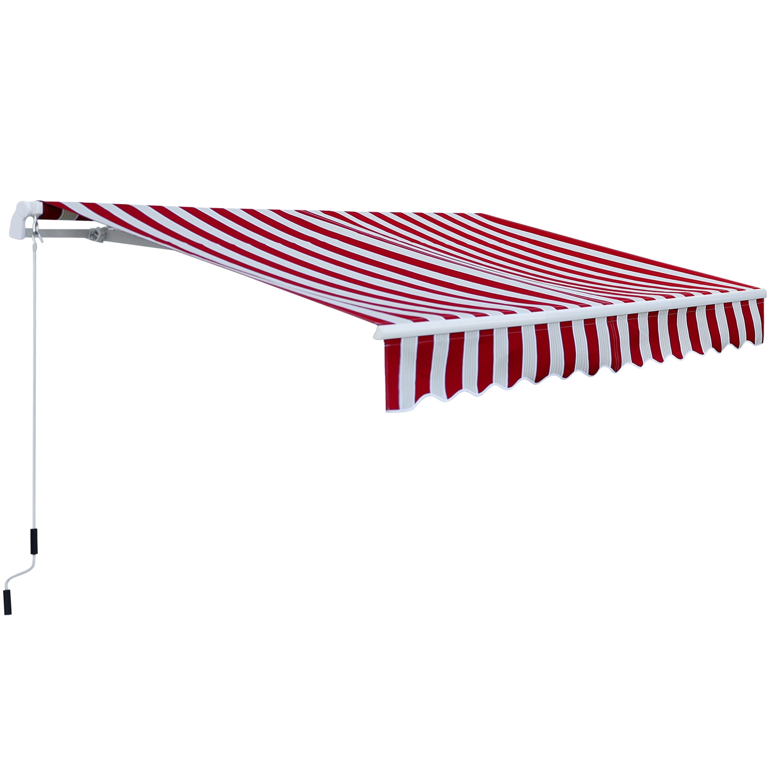 Lowestbest Retractable Patio Awnings, Terrace Awnings Are Suitable for Deck Courtyard Balconies, Burgundy Stripes Lowestbest Retractable Patio Awnings, Terrace Awnings Are Suitable for Deck Courtyard Balconies, Burgundy Stripes