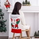 thumbnail image 5 of Cubierta de Silla de Franela Roja y Blanca Ganfancp Navidad Bordado Taburete 1 X Funda para Tapiza, 5 of 7