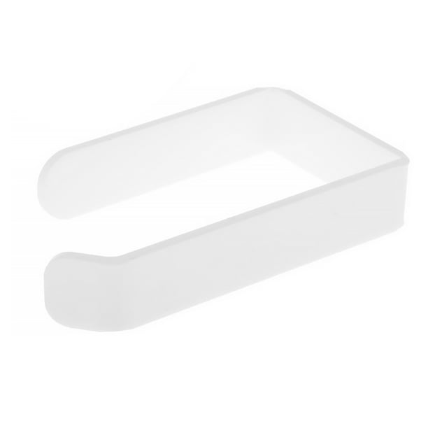 Ounissouiy Soporte de papel Acrílico Baño Cocina Toallero autoadhesivo Colgador sin perforaciones con pegatinas Estante de baño moderno Juegos de accesorios de baño Blanco Ounissouiy HA060705-03B