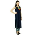 thumbnail image 2 of Bollywood Women Ethnic Kurti Solid Rayon Dress Sleeveless Tunic Kurta Top, 2 of 3