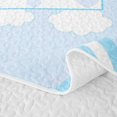 thumbnail image 5 of Feelyou Love Heart Letter Y Quilt Full for Boys Girls, Cloud Rainbow Full Bedspread Sets, Blue, 3 Pieces, 5 of 7