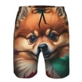 thumbnail image 3 of Saiise Maillot de Bain Homme Imprimé Feuille Colorée Chihuahua avec Poches-TTG, 3 of 6