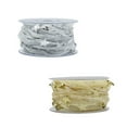 thumbnail image 3 of LOLIPPYY 2 Rolls of 5M Christmas Bead Ribbon Garland with Plastic Beads Yarn for Tree, Wedding, and Craft Supplies (Golden, Style), 3 of 7
