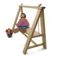 thumbnail image 2 of 1Pc Mini DIY Swing Ornament Exquisite Outdoor Garden Furniture Set Creative Wooden Household Decor (Wooden Lubricious), 2 of 6
