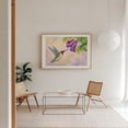 thumbnail image 5 of Hummingbird at Sunset - Painting Bird Watercolor Floral Nature Wildlife Illustration Botanical Unframed Wall Art Print 24 x 32 inches, 5 of 7