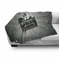 thumbnail image 3 of Movie Theater Soft Flannel Fleece Throw Blanket, Clapper Board on Retro Backdrop Grunge Effect Director Cut Scene, Cozy Plush for Indoor and Outdoor Use, 50" x 60", White Black and Grey, by Ambesonne, 3 of 6