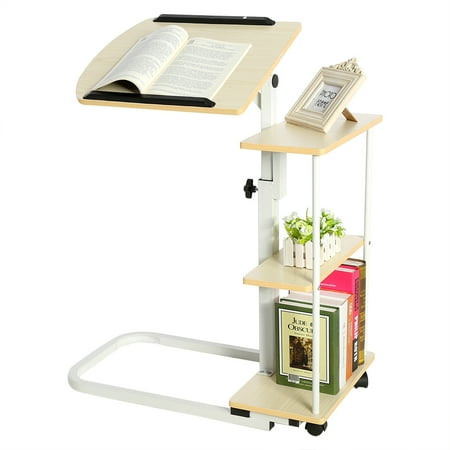 - Overbed Table with Wheels,Multi-Function Height Adjustable Table Laptop Cart Sofa Side Table Computer Desk for Bed Sofa Reading Eating