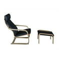 thumbnail image 2 of Belen Kox Mia Bentwood Reclining Chair and Ottoman- Natural/ Black Leather, 2 of 3