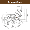 thumbnail image 3 of WGYPRIME Folding Adirondack Chair with Dual Cup Holder, Composite  All-Weather Adirondack Chair, Adjustable Adirondack Chair with Wood Texture, 3 of 10
