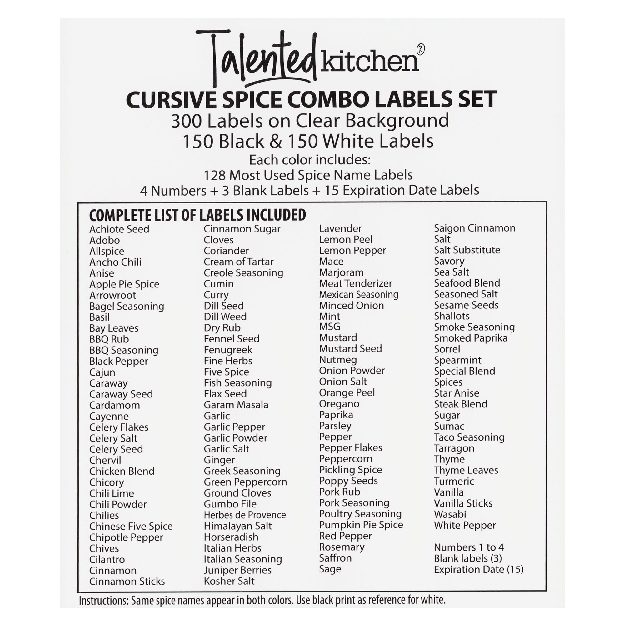 Handwritten Script Spice Labels – iCustomLabel