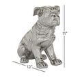 thumbnail image 4 of 11" x 11" Silver Ceramic Dog Sculpture, by DecMode, 4 of 9