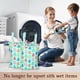 thumbnail image 4 of Bolsa de almacenamiento de pañales de gran capacidad con asa doble, resistente al agua y al polvo, con estampado navideño, 4 of 5