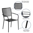 thumbnail image 2 of Gold Indoor-Outdoor Steel Patio Arm Chair with Square Back, 2 of 9