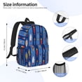 thumbnail image 4 of Goofa Cute Fish Pattern Lightweight Student Backpack for School, Water-Resistant, Adjustable Straps, Fits 15" Laptop, Multiple Pockets for Books, Accessories, 4 of 5