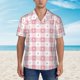 thumbnail image 2 of Fotbe Plaid Heart Camisa Hawaiana para Hombre Unisex – Camisa Casual de Verano con Botones de Manga Corta de Algodón y Lino,Medium, 2 of 7
