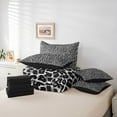 thumbnail image 6 of Feelyou Cheetah Leopard Print Twin Bedding Sets 7pcs, Black White Polkadot Comforter Set, 6 of 8