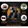 thumbnail image 4 of Coco Hamra* Natural Coconut Shell Charcoal Flat- 108pcs Coals (2.7lbs) - Made from Natural Coconut Incense Briquettes | Made in Indonesia | 25mm Charcoal Incense Flat | 1.12 KG, 4 of 8