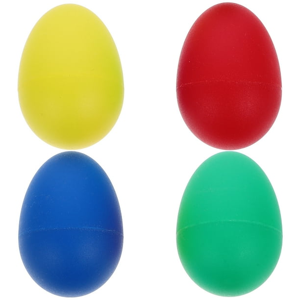 Maracas musicales de plástico para percusión, huevos, juguetes para niños, recuerdos de fiesta