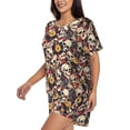 thumbnail image 2 of Haiem rock Skull record artist Pattern Pajama Set for Women 2 Piece Lounge Set Short Sleeve Tops and Shorts Soft Sleepwear-Large, 2 of 7