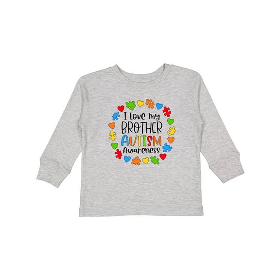 Inktastic I Love my Brother Autism Awareness Boys or Girls Long Sleeve Toddler T-Shirt