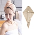 thumbnail image 3 of 2 Uds. Toalla De Secado De Cabello Absorbente Para Mujer, Cubierta Para La Cabeza, Gorro De Baño Con Turbante Giratorio Soledad toallas para secar el cabello para mujeres, 3 of 10
