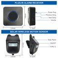 thumbnail image 2 of Solar Driveway Alarm, Wireless Outdoor Motion Sensor & 2 Receivers, 1000ft Range Weatherproof Home Security Alert for Driveway, Gate, Yard, 2 of 9