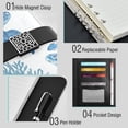 thumbnail image 4 of Leather Notebook with Pen Holder Writing Notepad Includes 100 Pages Lined Journal Sea Turtles and Coral Reefs, 4 of 6